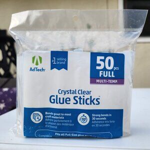 NEW 50 Hot Glue Gun Sticks Full Size Craft Supplies Scrapbooking .44" x 4"  AdTe